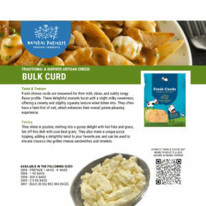 Cheese curds Natural Pastures Cheese
